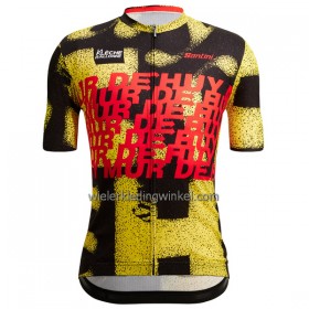 Wielershirt Santini 2023 La Fleche Wallonne Geel Zwart Rood